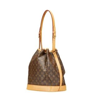 Louis Vuitton Noe Leather Brown Hobo Monogram Bag Shoulder
